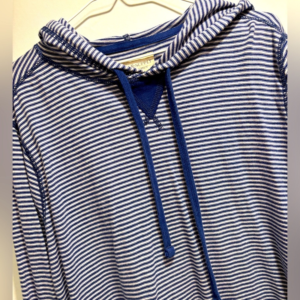 Polo Ralph Lauren Blue Stripped Lightweight Hoodie